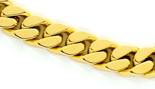 Foto 2 - Flachpanzer Goldarmband massiv Gelbgold Kastenverschluß, K2342