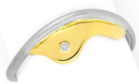 Foto 2 - Platin Gelb Gold-Brillant-Ring Gelb Gold-Brillant Wolke, S4154