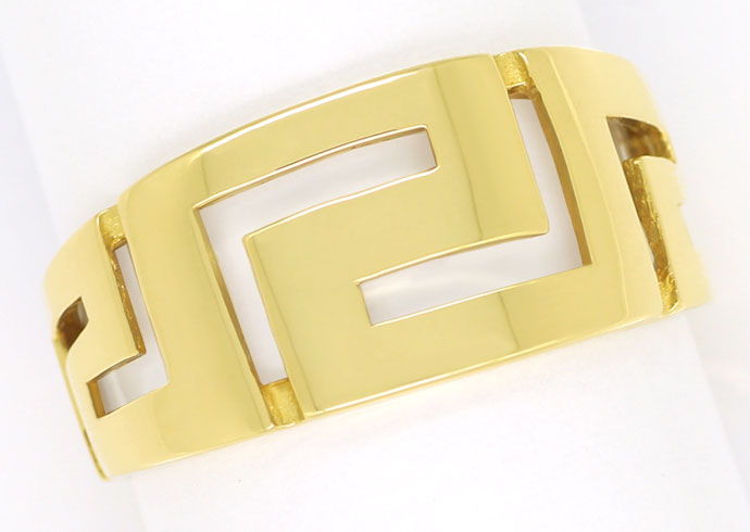 Foto 2 - Gold-Schmuck Set im Mäander Muster Collier Armband Ring, S9935